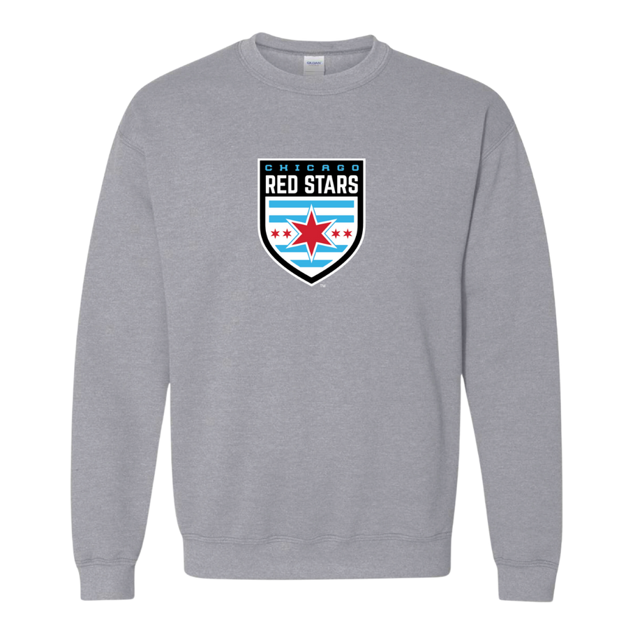 Chicago Red Stars Unisex Gray Primary Crewneck Sweatshirt