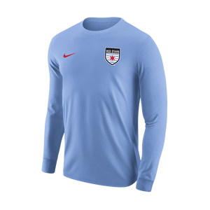 Chicago Red Stars Nike Mens Blue Core Long Sleeve Cotton Tee