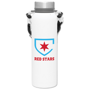 Chicago Red Stars White 32 Oz. Secondary Logo Metal Bottle