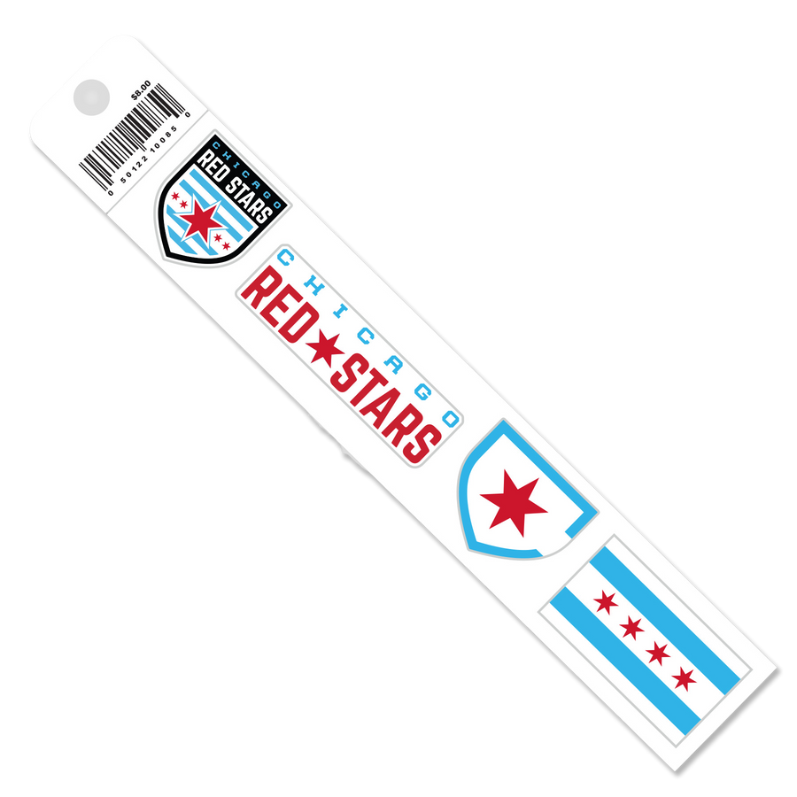 Chicago Red Stars 4-Pk. Sticker Set