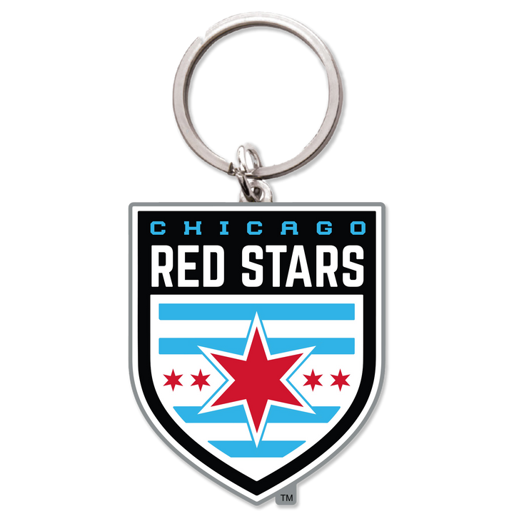 Chicago Red Stars Metal Primary Keychain