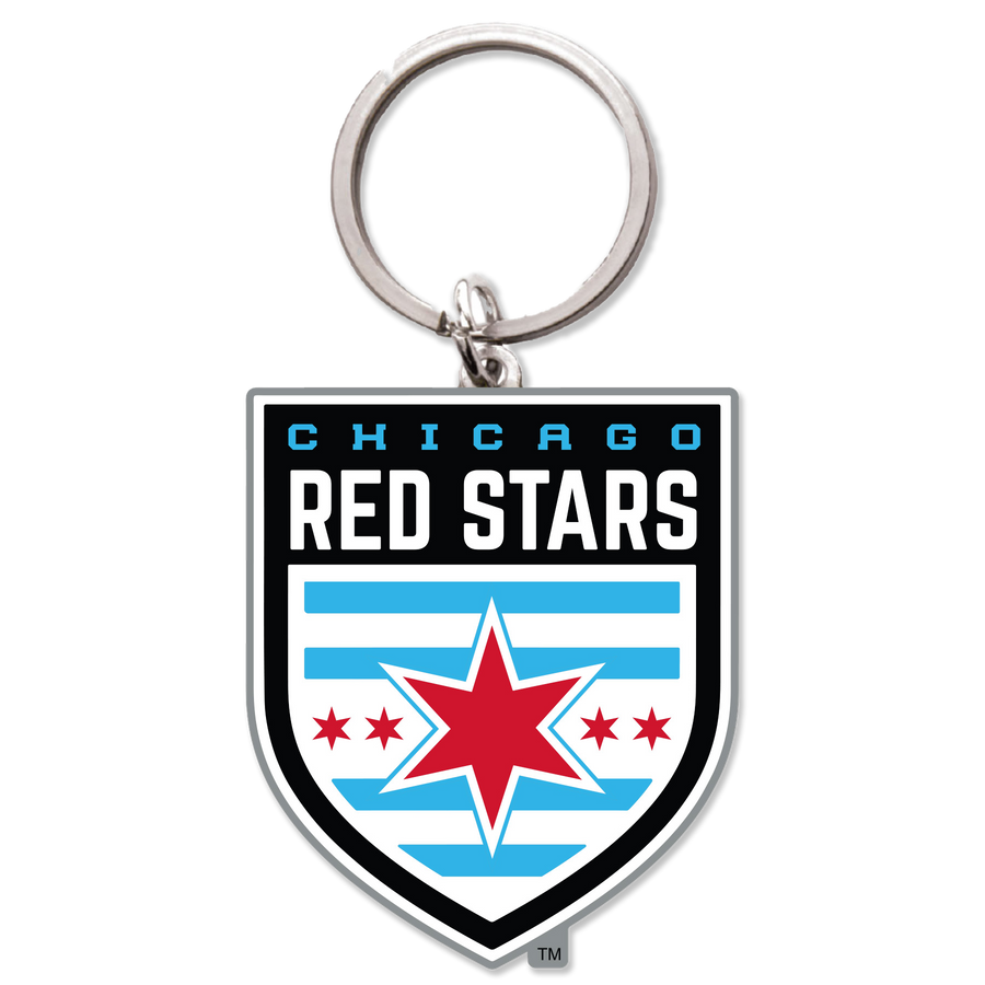 Chicago Red Stars Metal Primary Keychain