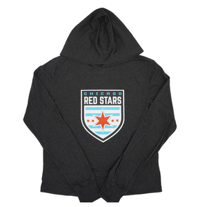 CHICAGO RED STARS UNISEX LIGHTWEIGHT CHARCOAL HOODIE