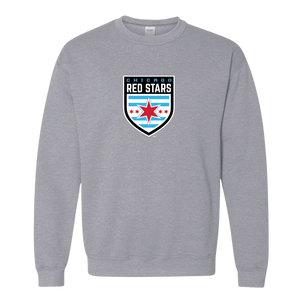 Chicago Red Stars Unisex Gray Primary Crewneck Sweatshirt