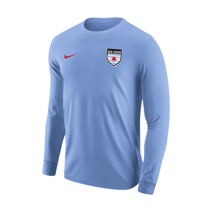Chicago Red Stars Nike Mens Blue Core Long Sleeve Cotton Tee