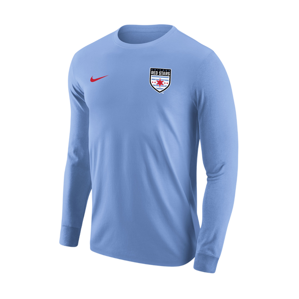 Chicago Red Stars Men's Nike Long Sleeve Cotton Tee Valor Blue / M